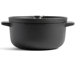 Каструля KitchenAid Matte Oven-to-table чавунна з кришкою 22 см 3.3 л чорна (CC004899-001) - мініатюра 2