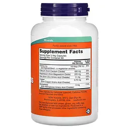 Вітаміни та мінерали NOW Calcium Citrate Caps, 240 вегакапсул - мініатюра 2