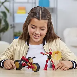 Ігровий набір Hasbro Marvel Avengers Bend and Flex Iron Man з мотоциклом (F0244) - мініатюра 13
