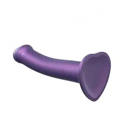 Насадка для страпону Strap-On-Me Mono Density Dildo Violet M одношаровий силікон гнучкий діаметр 3.3 см - мініатюра 2