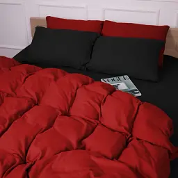 Комплект постільної білизни MirSon Black-Red 143x210 см чорно-червоний (2200009656569) - мініатюра 6