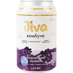Уцінка. Напій Jiva Комбуча Божевільна бузина з соком бузини 0.33 л - мініатюра 2