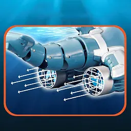 Човен на радіокеруванні SHT 3738AD Dolphin 2.4G Blue / White - мініатюра 4