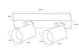 Точковий світильник MJ-Light S056 2X10W WH+BK 3000K - мініатюра 3