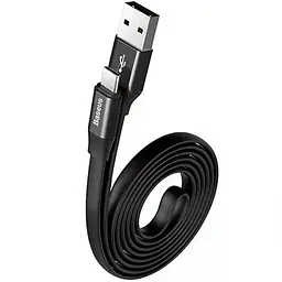 Кабель Baseus Nimble Portable Cable USB to Type-C 0.23m CATMBJ-A01 Black - мініатюра 2
