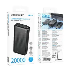 Портативний акумулятор Power bank BOROFONE BJ78A Clever 20000mAh чорний 6941991121494 - мініатюра 3