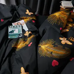 Набір наволочок Moon&Star Мікросатин Premium Golden Flutter 60х60 см 2 шт - мініатюра 4