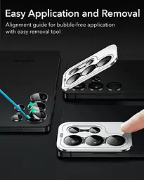 Захисне скло для камери ESR Armorite Camera Lens Protectors Black для Samsung S25 Ultra (1D79500102) - мініатюра 6