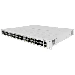 Комутатор Mikrotik CRS354-48P-4S+2Q+RM, 48xGE PoE+, 4xSFP+, 2xQSFP+, 750W max, L3 - мініатюра 3