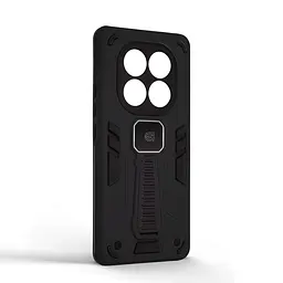 Чехол для Xiaomi Redmi Note 14 Pro 4G/Note 14 Pro 5G Poco X7 5G, Proover, черный, с подставкой и магнитом, противоударный, ударопрочный, бронированный, панель-накладка, защита всего корпуса, термополиуретан (TPU) + поликарбонат (PC) - мініатюра 2