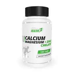 Вітаміни та мінерали Calcium Magnesium + Zinc Chelate, 100 таблеток Healthy vit0004535