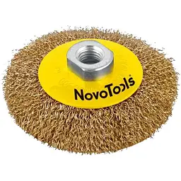 Щітка NovoTools конусоподібна 115мм гофр. лат. дріт