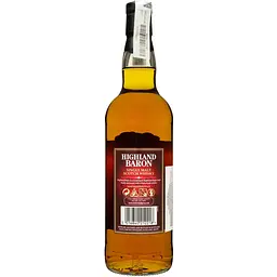 Віскі Highiland Baron Single Malt Scotch 40% 0.7 л в подарунковій коробці - мініатюра 3