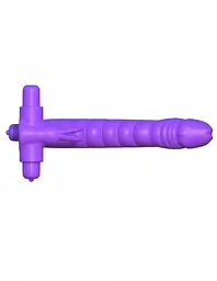 Насадка для подвійного проникнення Pipedream Silicone Double Pene Rabbit, 10х2.8 см (фіолетовий) - мініатюра 3