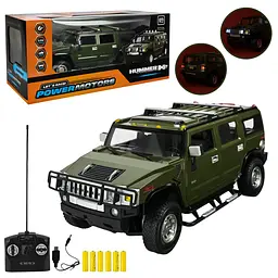 Радіокерована модель позашляховика Hummer H2 Let's Race!, масштаб 1:14, колір хакі (PM1401)