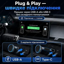 Carlinkit Mini Ultra 3 2AIR Бездротовий адаптер CarPlay Android Auto флешка карплей адаптер андроид авто адаптер карлинкит - мініатюра 8