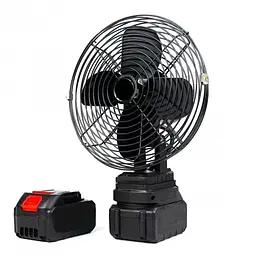 Бездротовий вентилятор з акумулятором 48V / Lithium Electric Fan / Портативний охолоджувач з Li-ion акумулятором - мініатюра 2