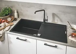 Кухонна мийка Grohe Granite Black 1000 х 500 мм 31645AP0, Чорний - мініатюра 3