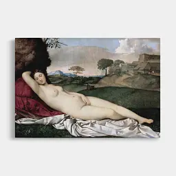 Інтер'єрна картина Спляча Венера, Джорджоне, Giorgione, Sleeping Venus, інтер'єрний декор, 40×60 см (id6976)