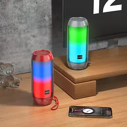 Акустична система Borofone BR25 Crazy sound colorful luminous синя - мініатюра 4