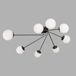 Люстра модерн Levistella 7529803-8 BK+WH - мініатюра 2
