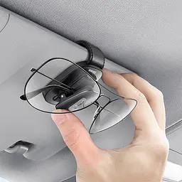 Автоутримувач для окулярів Baseus Platinum Eyewear Clip ACYJN-B01 на сонцезахисний козирок (Чорний) - мініатюра 4