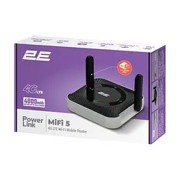 2E Мобільний маршрутизатор 2E PowerLink (MiFi-5 2025) N150, LTE, Wi-Fi4, 1xFE LAN, 1xType-C, 4000мА•рік чорний - мініатюра 8