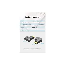 Перехідник HDMI M to HDMI F 4K60Hz 90° corner black Vention (AIQB0) - мініатюра 3