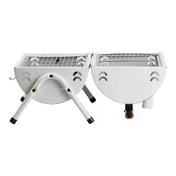 Вугільний гриль TS Kitchen двосторонній портативний з решіткою білий HP452GBE - мініатюра 7