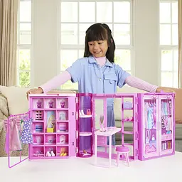 Ігровий набір Barbie Стильна гардеробна з лялькою (HXD58) - мініатюра 6