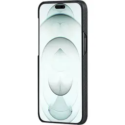 Чохол-накладка Pitaka MagEZ Case 4 Twill 600D Black/Grey для iPhone 15 Pro Max (KI1501PMA) - мініатюра 3