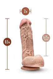 Фалоімітатор Blush Dr. Skin – Mr. D 8,5", 21.6 см (тілесний) - мініатюра 3