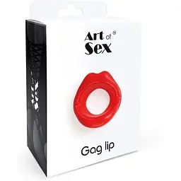 Кляп у формі губ Art of Sex - Gag lip, Червоний - мініатюра 4