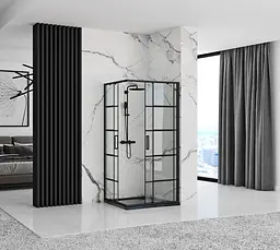 Душова кабіна Rea Concept 80x100 black REA-K6389, Чорний, Універсальна, прозорий - мініатюра 3