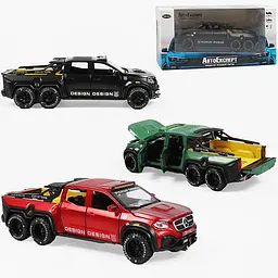 Колекційна металева модель автомобіля АвтоЕксперт Mercedes-Benz X-Class 6x6 Monster Pickup з інерцією, світлом та звуком 1:32 - мініатюра 10