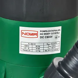 Насос занурювальний дренажний Nowa DC C600f для чистої води (148547) - мініатюра 5