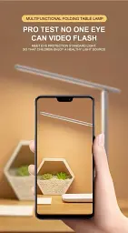 Настільна LED лампа для школяра Clover (Складана), Акумуляторна, USB порт, Сенсорна - мініатюра 6