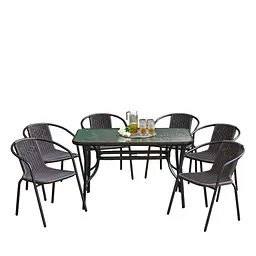 Комплект садових меблів 4Points Siena-6 з прямокутним столом 120x70x70 см