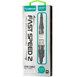Кабель Gelius Fast Speed 2 GP-UC05i Black Lightning - мініатюра 2