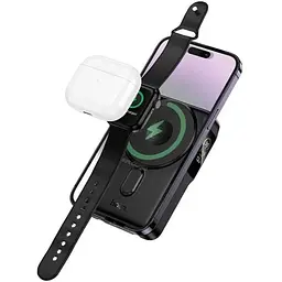 Портативний ЗП Power Bank Hoco Q48 Core PD20W з БЗП+iWatch 10000 mAh Black