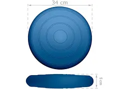 Балансувальна масажна подушка гладка EasyFit Balance Cushion Темно-синій (EF-3164-DB) - мініатюра 2