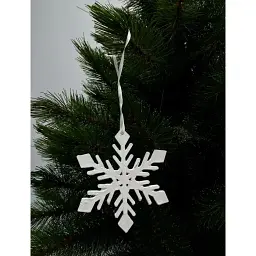 Набір підвісок декоративних House of Seasons Сніжинки 10 см 3 шт. білий (8720967769100) - мініатюра 4