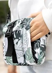 Жіноча сумка месенджер Sambag TEL принт "Leaves" 17 х 17 х 6 см (70151144) - мініатюра 6