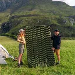 Матрац туристичний надувний одномісний Naturehike CNK2550WS019, 200х60х6.5 см, синій, для кемпінгу із мішком для надування - мініатюра 7