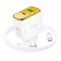 Зарядний пристрій Hoco CS42A USB/ Type-C PD 30W QC білий + кабель Type-C to Type-C - мініатюра 5