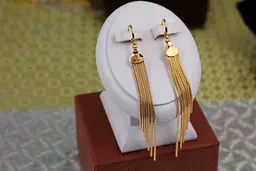 Сережки Xuping Jewelry підвіски позначки 9.5 см золотисті - мініатюра 2