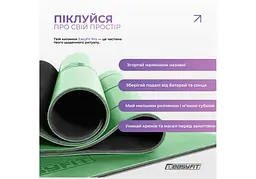 Килимок для йоги професійний EasyFit Pro каучук, 184 x 68 см, 5 мм зелений (EF-1925-GN) - мініатюра 8