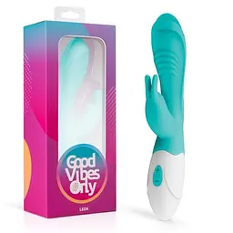 Вібратор-кролик EasyToys Good Vibes Only Leda 20 см бірюзовий - мініатюра 5