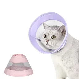 Захисний комір для котів Derby Breathable Cat Elizabeth Collar, Pink, M 17-23 см - мініатюра 3