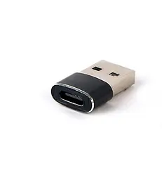 Перехідник Type-C (F) - USB 2.0 (M), чорний, Cablexpert (A-USB2-AMCF-02)
